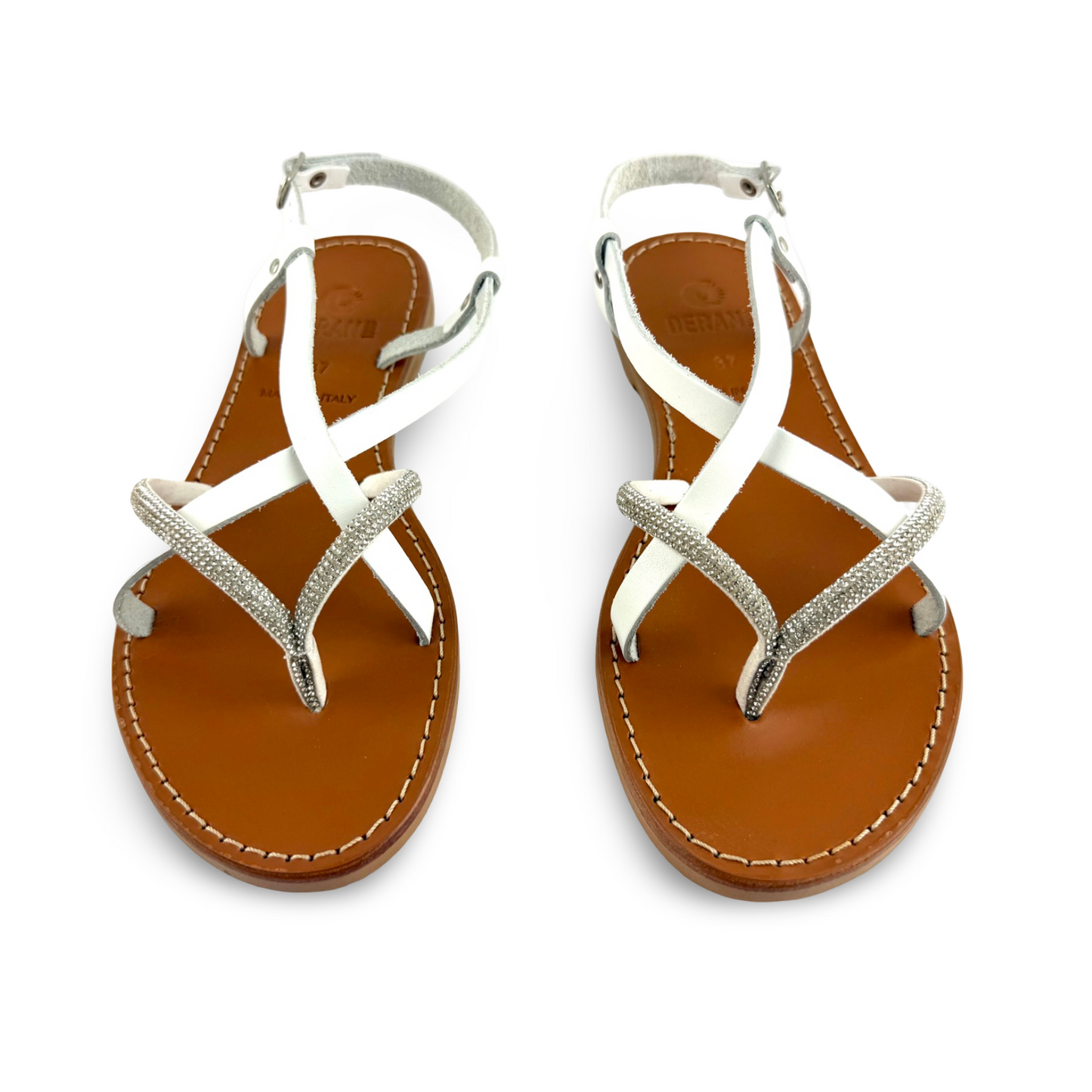 SANDALO RIFLESSO (Bianco/ Strass argento)