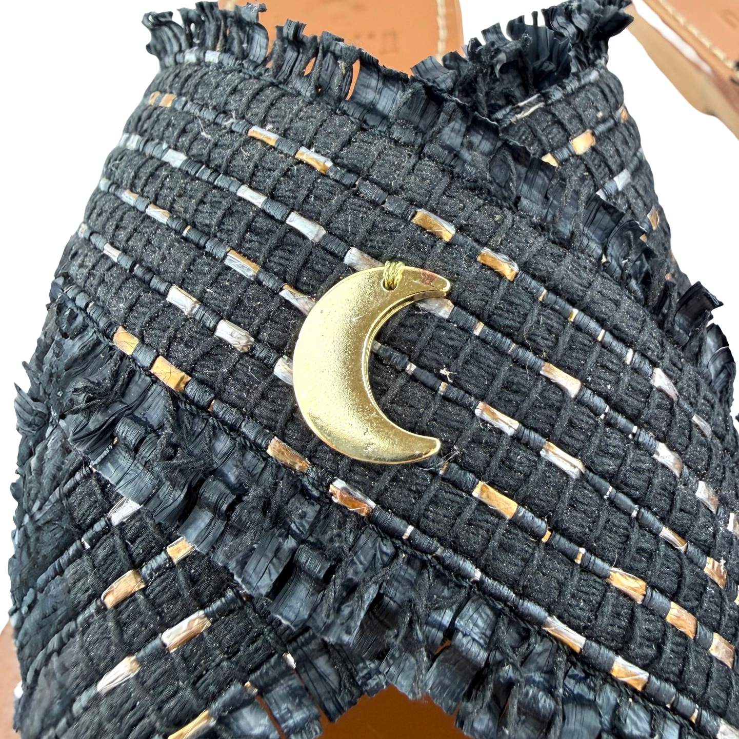 SANDALO LEUCA RAFIA (Nero)